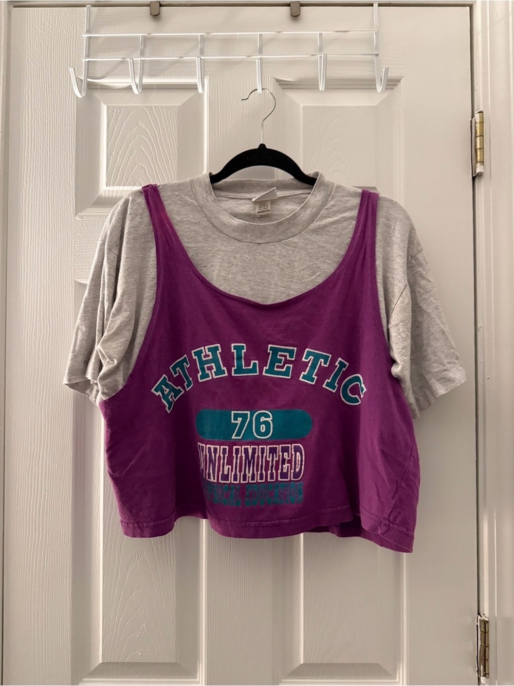 Trends Clothing Corp Athletic 76 Purple Graphic Top One Size